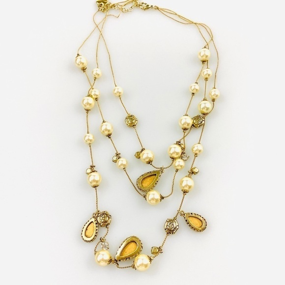 Betsey Johnson Necklace Faux Pearls  Leopard Print - Picture 5 of 6